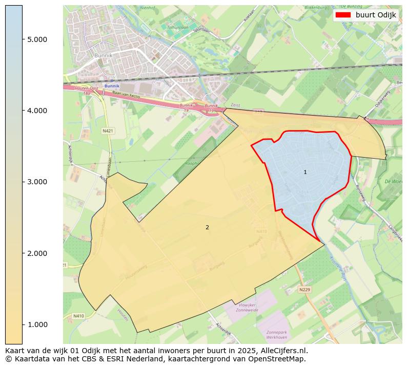 Afbeelding van de buurt Odijk op de kaart.