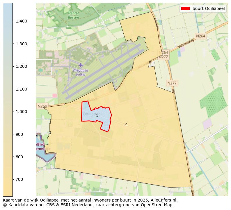 Afbeelding van de buurt Odiliapeel op de kaart.