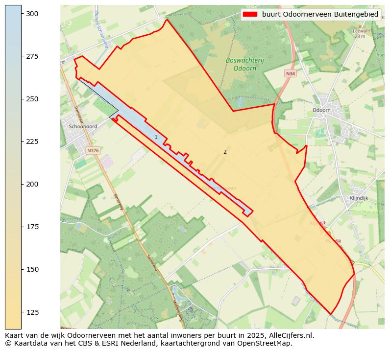 Afbeelding van de buurt Odoornerveen Buitengebied op de kaart.