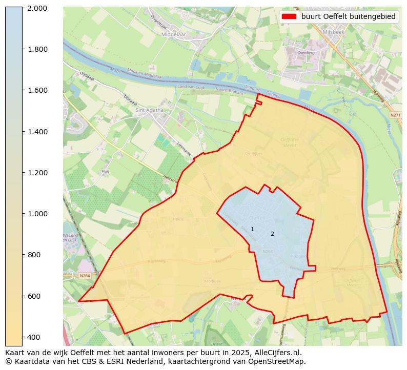 Afbeelding van de buurt Oeffelt buitengebied op de kaart.