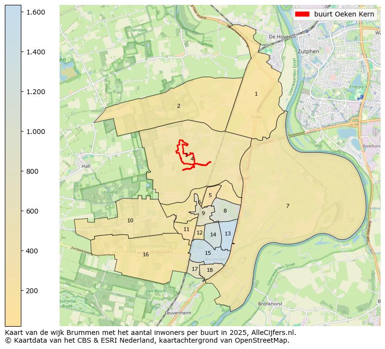 Afbeelding van de buurt Oeken Kern op de kaart.
