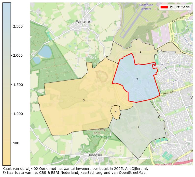Afbeelding van de buurt Oerle op de kaart.