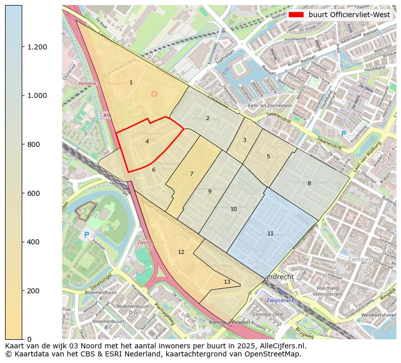 Afbeelding van de buurt Officiervliet-West op de kaart.