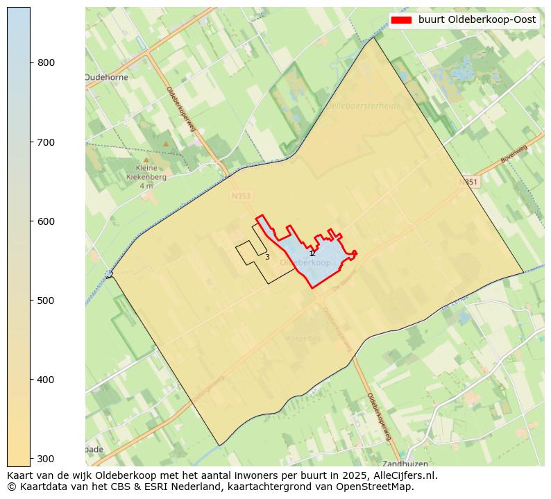 Afbeelding van de buurt Oldeberkoop-Oost op de kaart.
