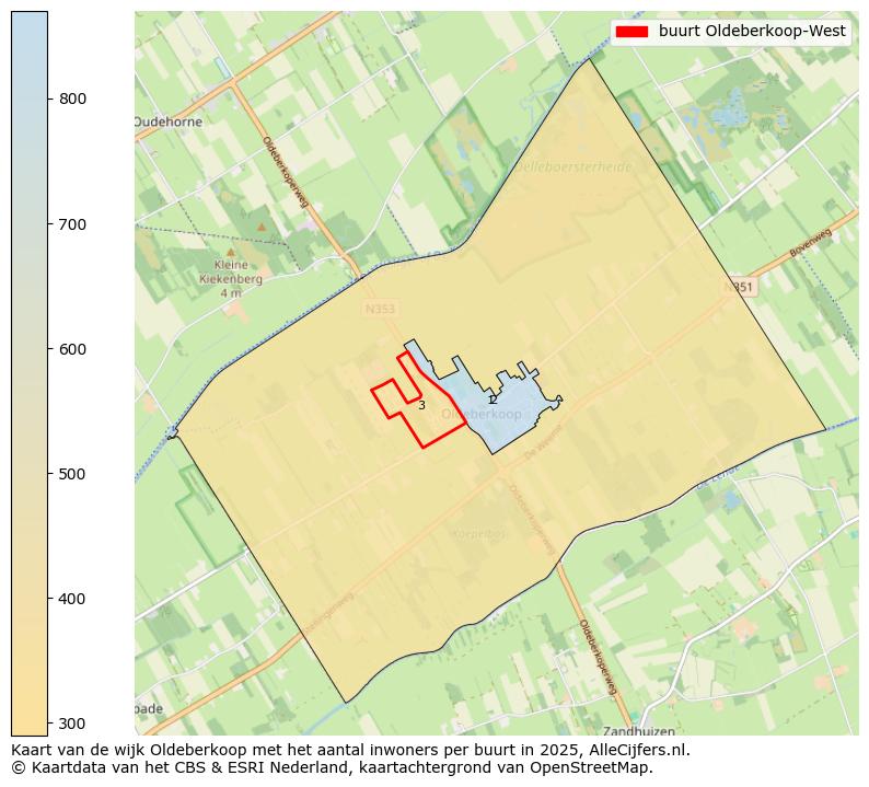 Afbeelding van de buurt Oldeberkoop-West op de kaart.