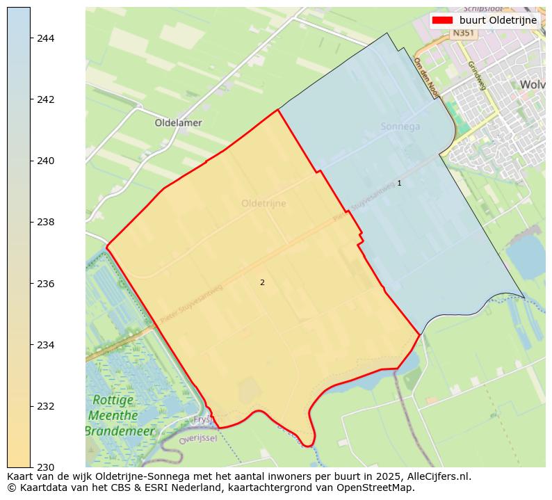 Afbeelding van de buurt Oldetrijne op de kaart.