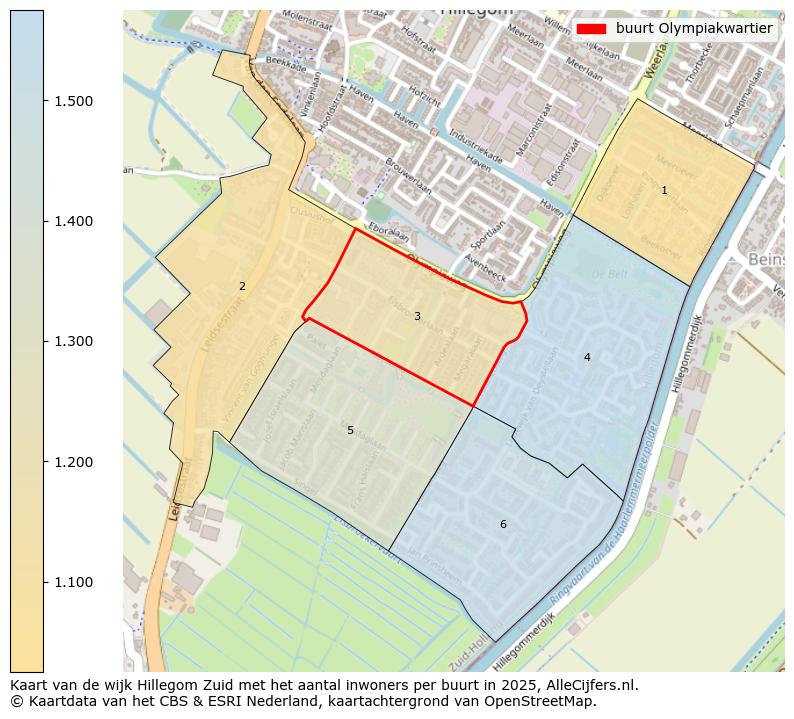 Afbeelding van de buurt Olympiakwartier op de kaart.