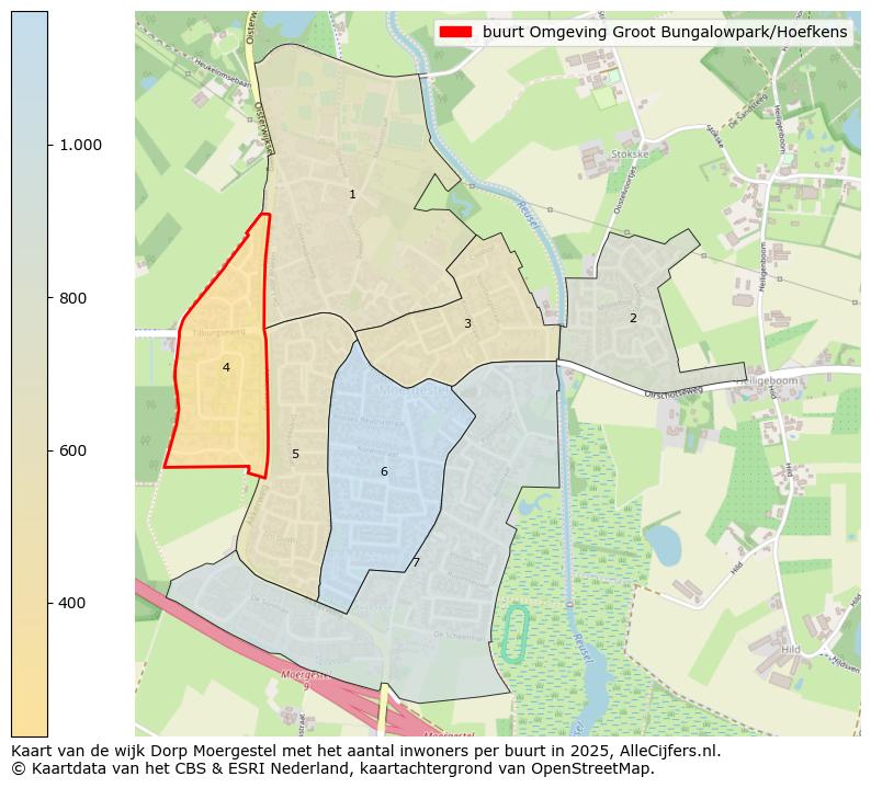 Afbeelding van de buurt Omgeving Groot Bungalowpark/Hoefkens op de kaart.