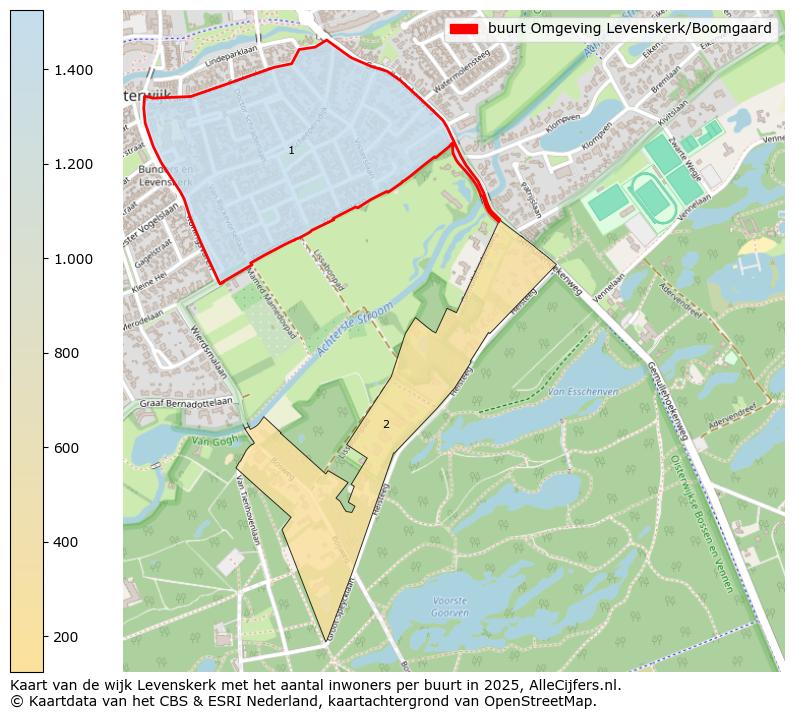 Afbeelding van de buurt Omgeving Levenskerk/Boomgaard op de kaart.