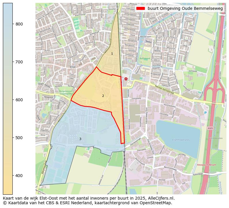 Afbeelding van de buurt Omgeving Oude Bemmelseweg op de kaart.