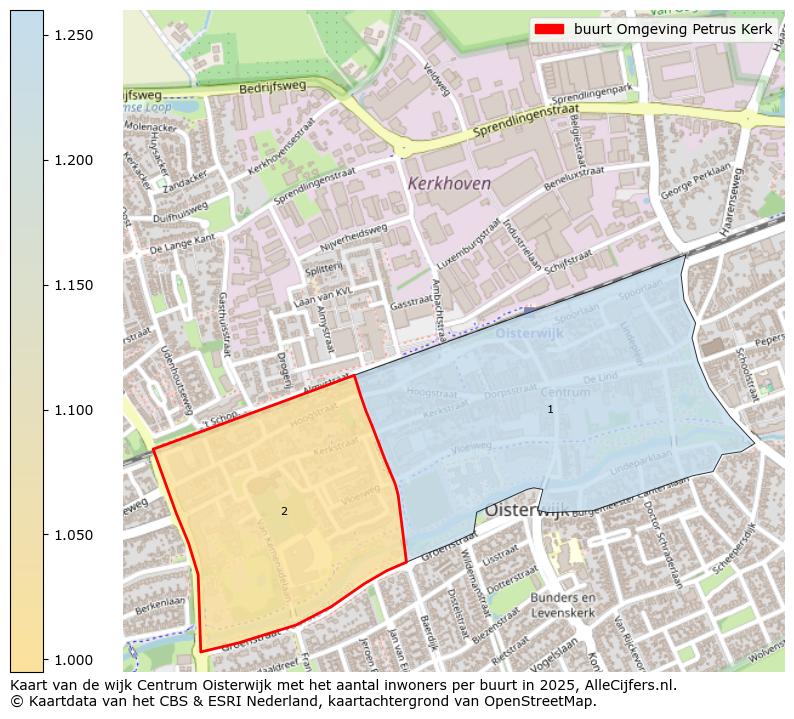 Afbeelding van de buurt Omgeving Petrus Kerk op de kaart.