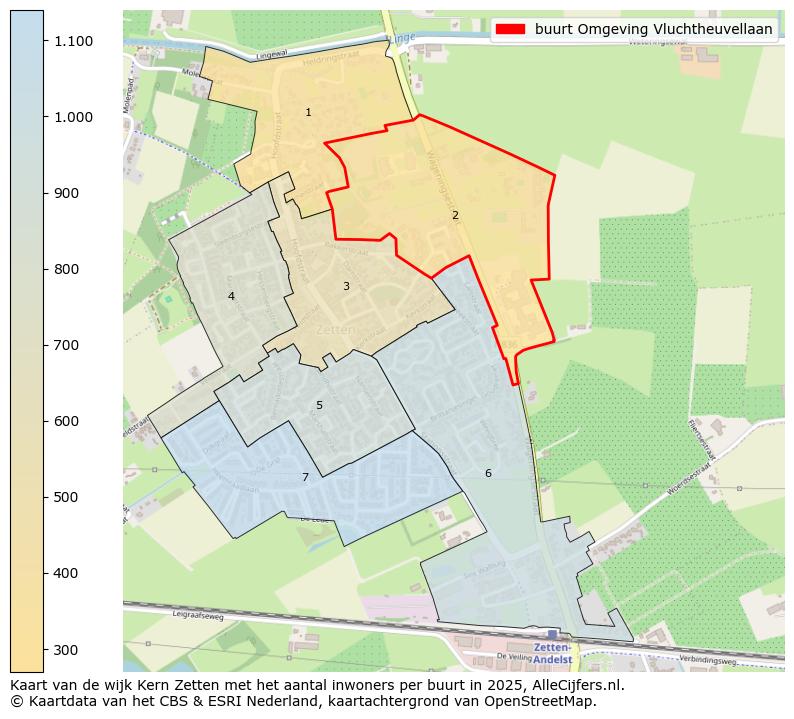 Afbeelding van de buurt Omgeving Vluchtheuvellaan op de kaart.
