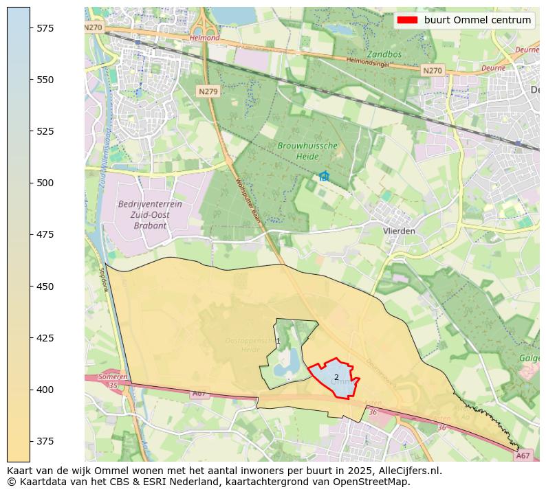 Afbeelding van de buurt Ommel centrum op de kaart.