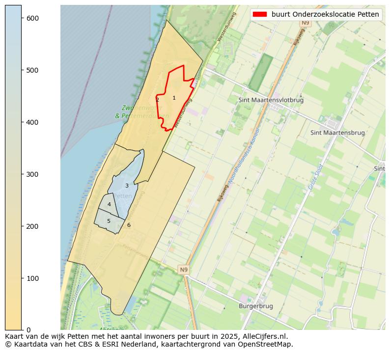 Afbeelding van de buurt Onderzoekslocatie Petten op de kaart.