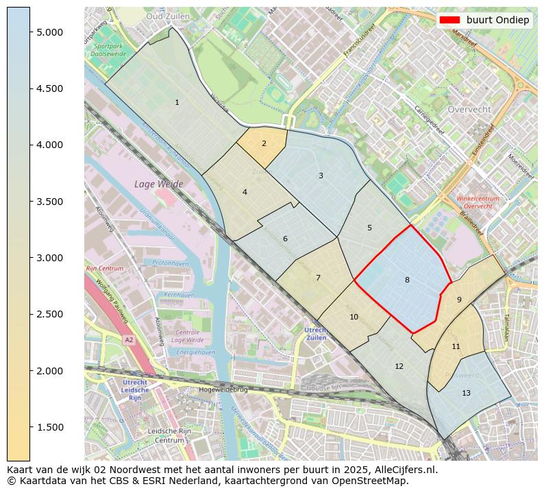 Afbeelding van de buurt Ondiep op de kaart.