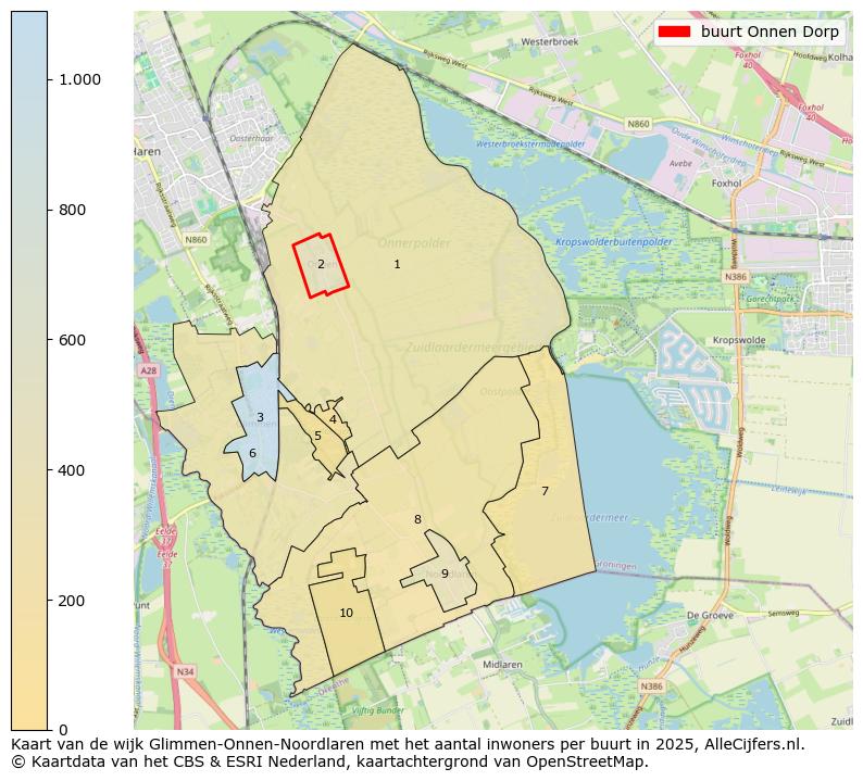 Afbeelding van de buurt Onnen Dorp op de kaart.