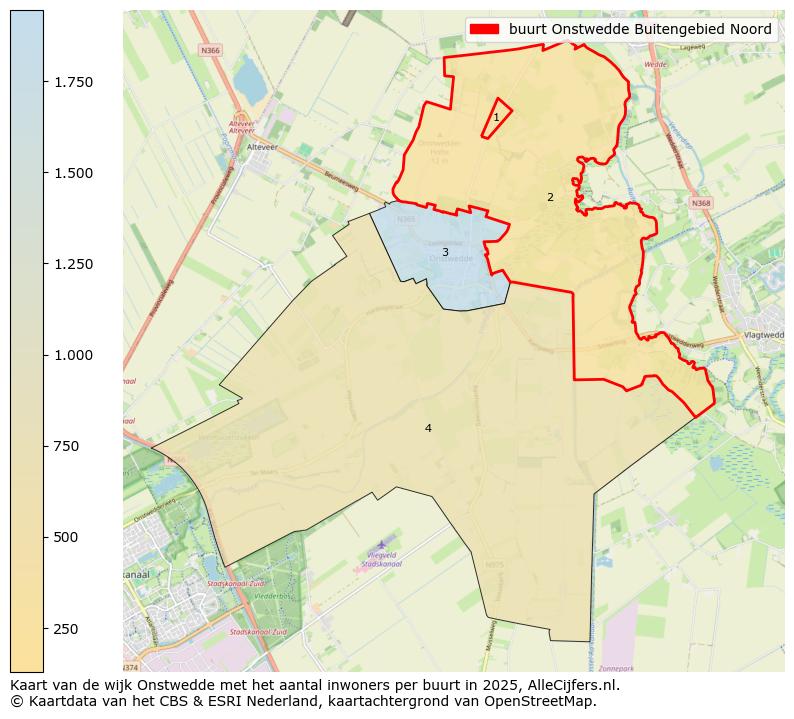 Afbeelding van de buurt Onstwedde Buitengebied Noord op de kaart.