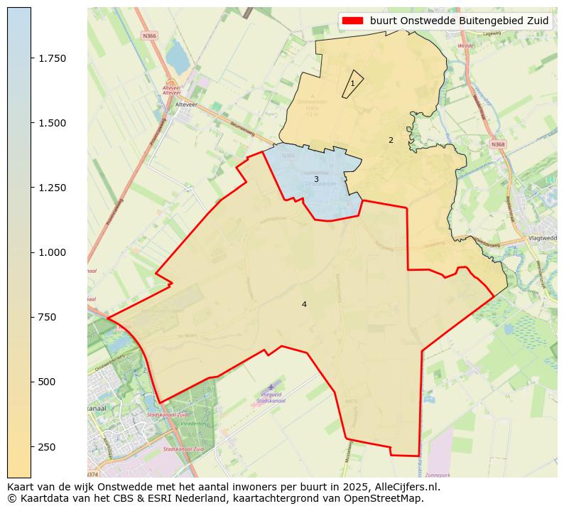 Afbeelding van de buurt Onstwedde Buitengebied Zuid op de kaart.