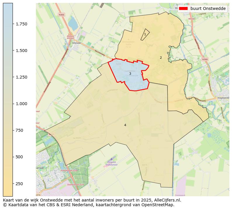 Afbeelding van de buurt Onstwedde op de kaart.