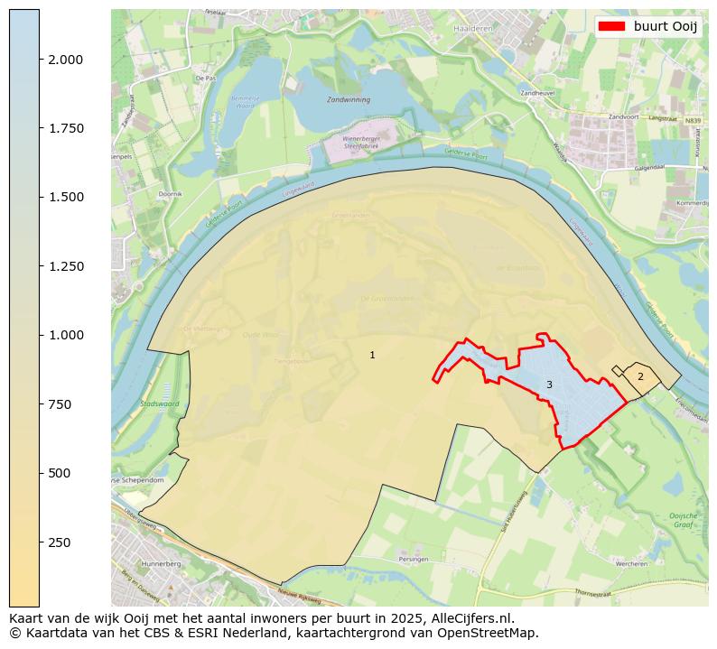 Afbeelding van de buurt Ooij op de kaart.