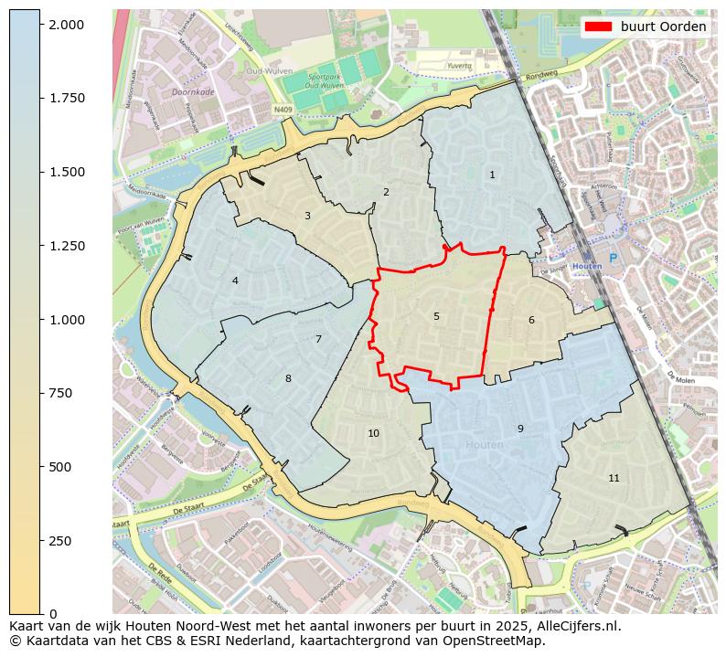 Afbeelding van de buurt Oorden op de kaart.