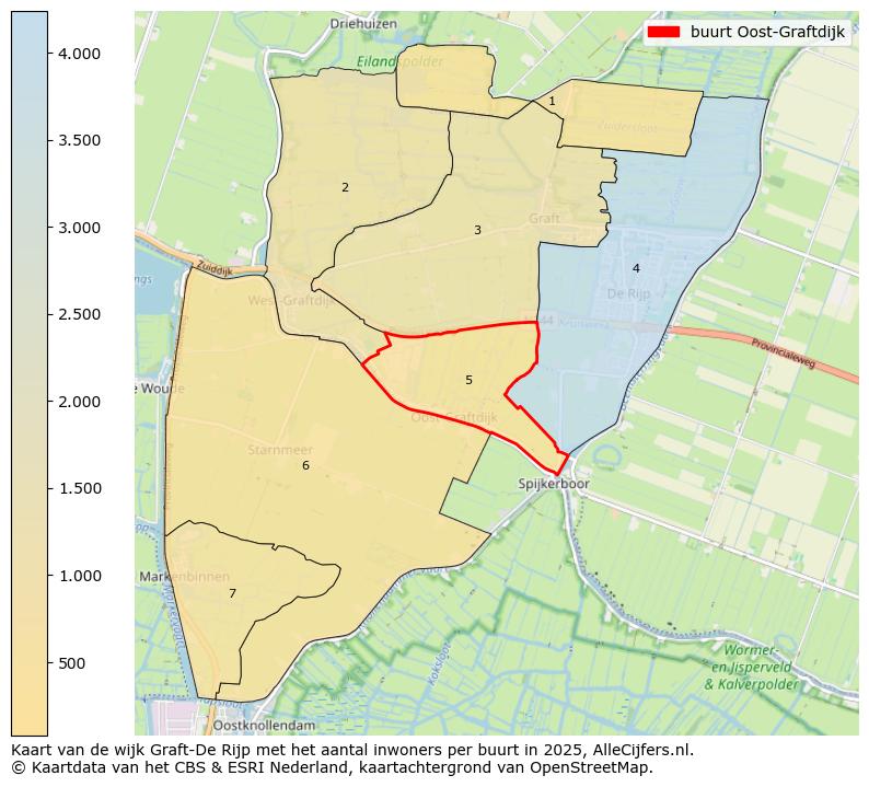 Afbeelding van de buurt Oost-Graftdijk op de kaart.