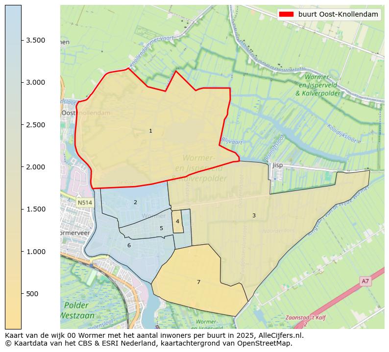 Afbeelding van de buurt Oost-Knollendam op de kaart.