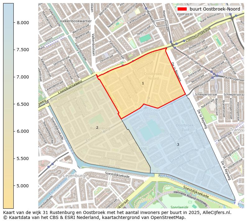 Afbeelding van de buurt Oostbroek-Noord op de kaart.