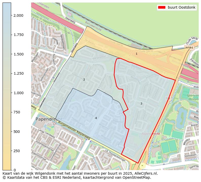 Afbeelding van de buurt Oostdonk op de kaart.