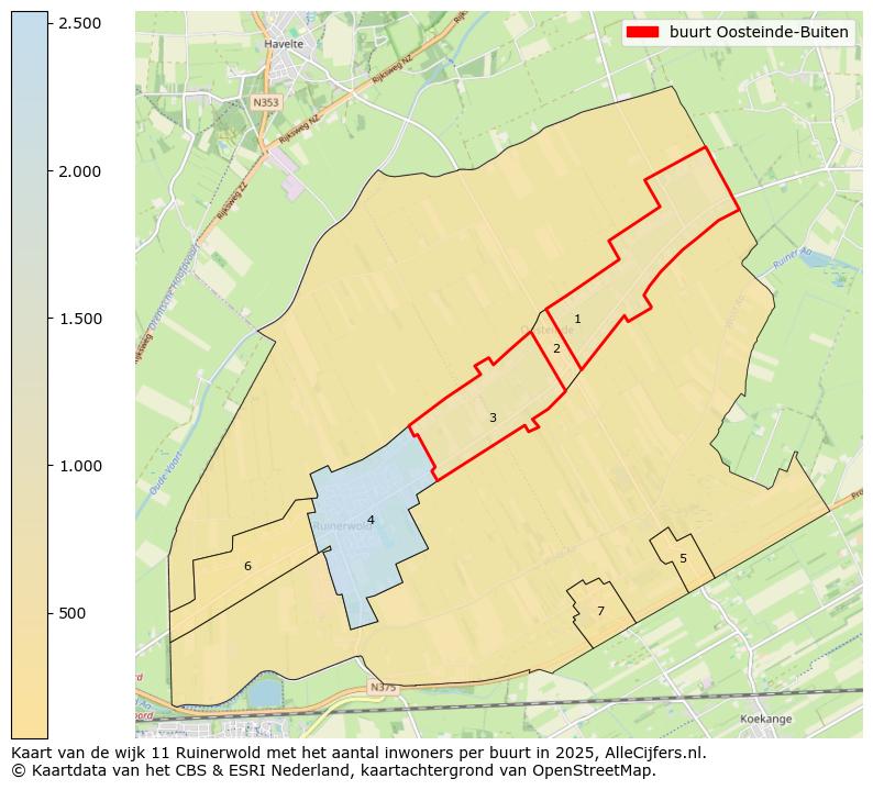 Afbeelding van de buurt Oosteinde-Buiten op de kaart.