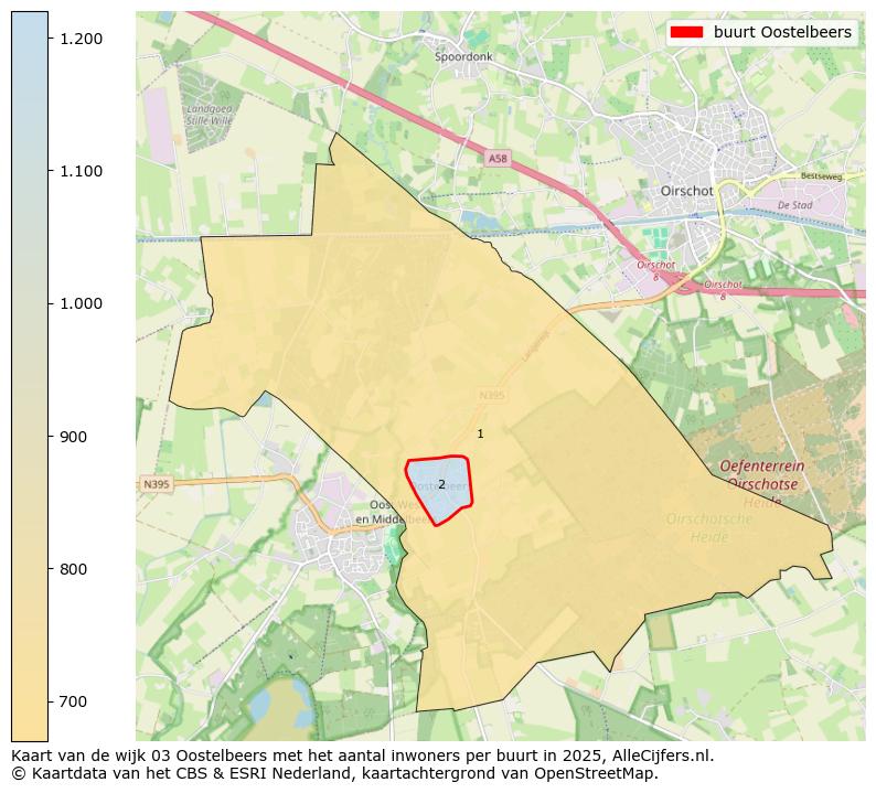 Afbeelding van de buurt Oostelbeers op de kaart.