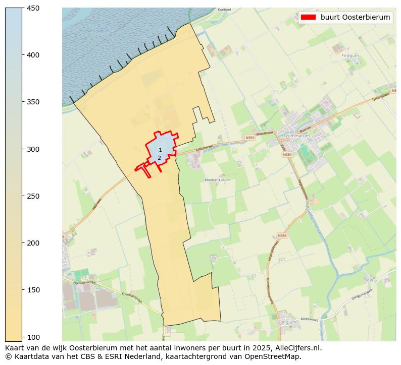 Afbeelding van de buurt Oosterbierum op de kaart.