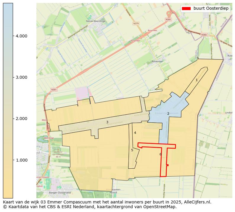 Afbeelding van de buurt Oosterdiep op de kaart.