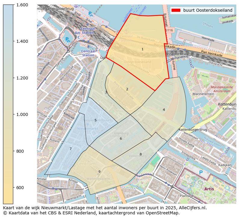 Afbeelding van de buurt Oosterdokseiland op de kaart.