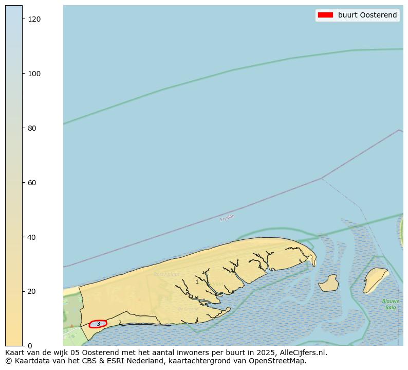 Afbeelding van de buurt Oosterend op de kaart.