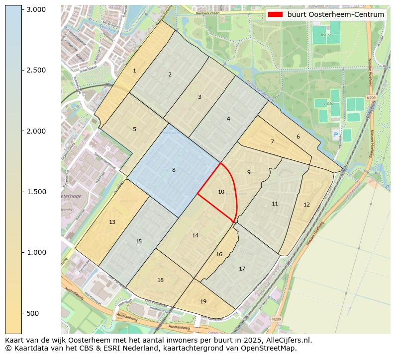 Afbeelding van de buurt Oosterheem-Centrum op de kaart.