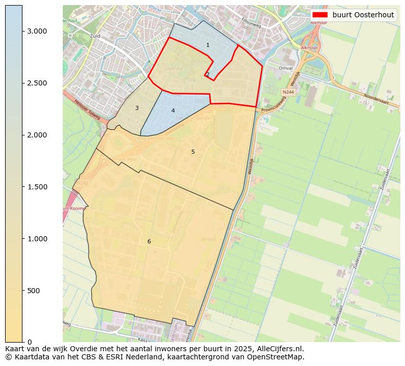 Afbeelding van de buurt Oosterhout op de kaart.