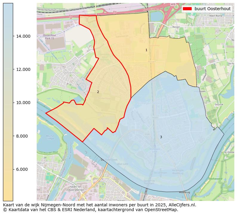 Afbeelding van de buurt Oosterhout op de kaart.