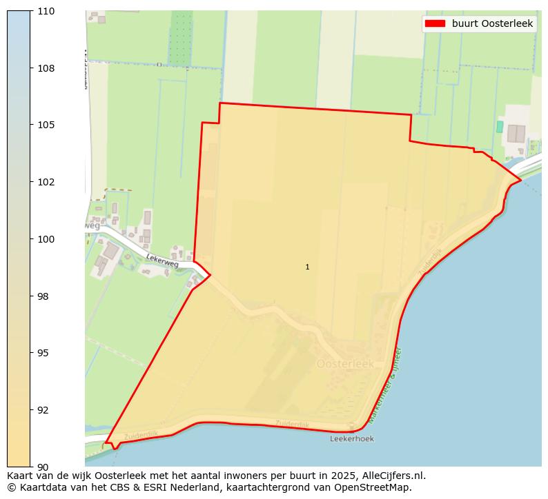 Afbeelding van de buurt Oosterleek op de kaart.