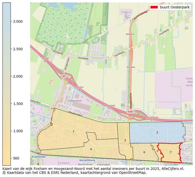 Afbeelding van de buurt Oosterpark op de kaart.