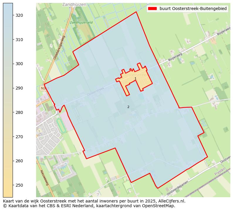 Afbeelding van de buurt Oosterstreek-Buitengebied op de kaart.