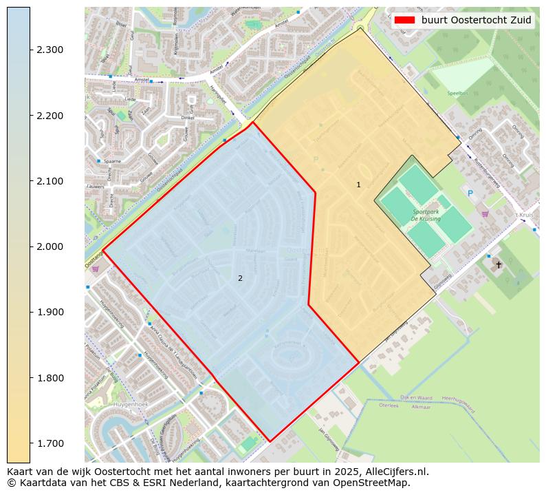 Afbeelding van de buurt Oostertocht Zuid op de kaart.