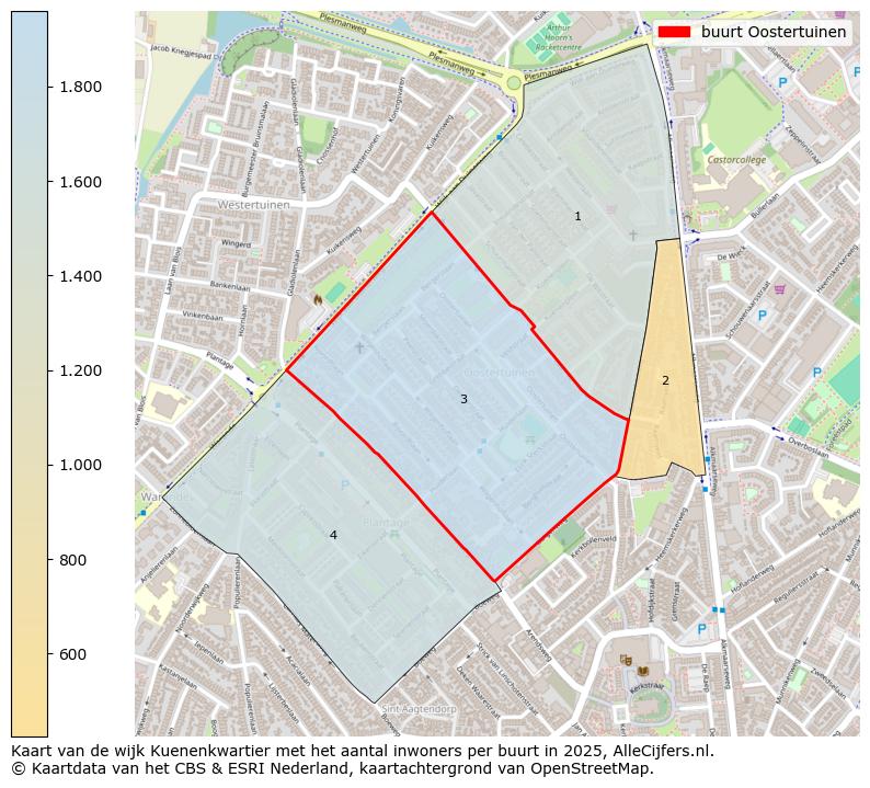 Afbeelding van de buurt Oostertuinen op de kaart.
