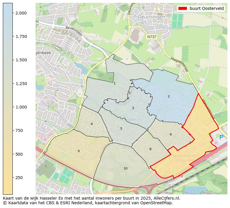 Afbeelding van de buurt Oosterveld op de kaart.