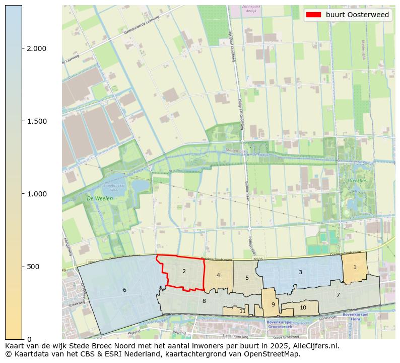 Afbeelding van de buurt Oosterweed op de kaart.