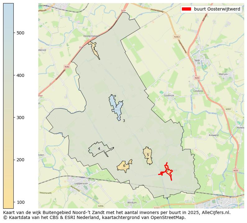 Afbeelding van de buurt Oosterwijtwerd op de kaart.