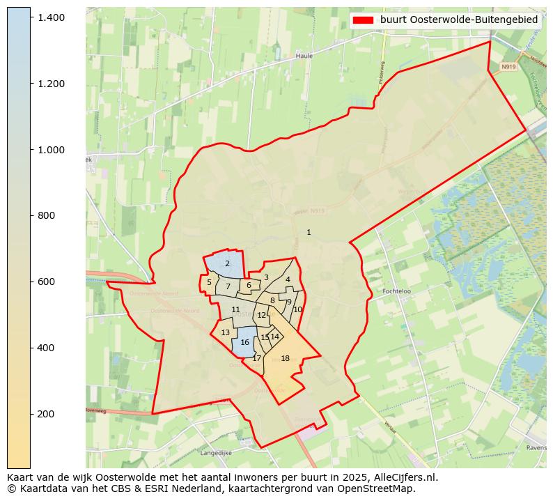 Afbeelding van de buurt Oosterwolde-Buitengebied op de kaart.