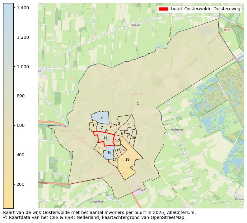 Afbeelding van de buurt Oosterwolde-Duistereweg op de kaart.