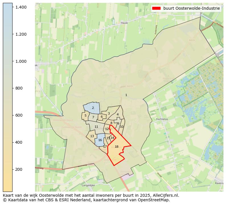 Afbeelding van de buurt Oosterwolde-Industrie op de kaart.