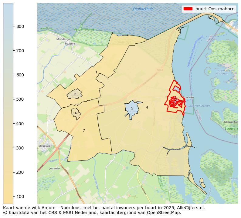 Afbeelding van de buurt Oostmahorn op de kaart.